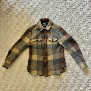 RRL Birdseye Wool / Cashmere Plaid Shirt